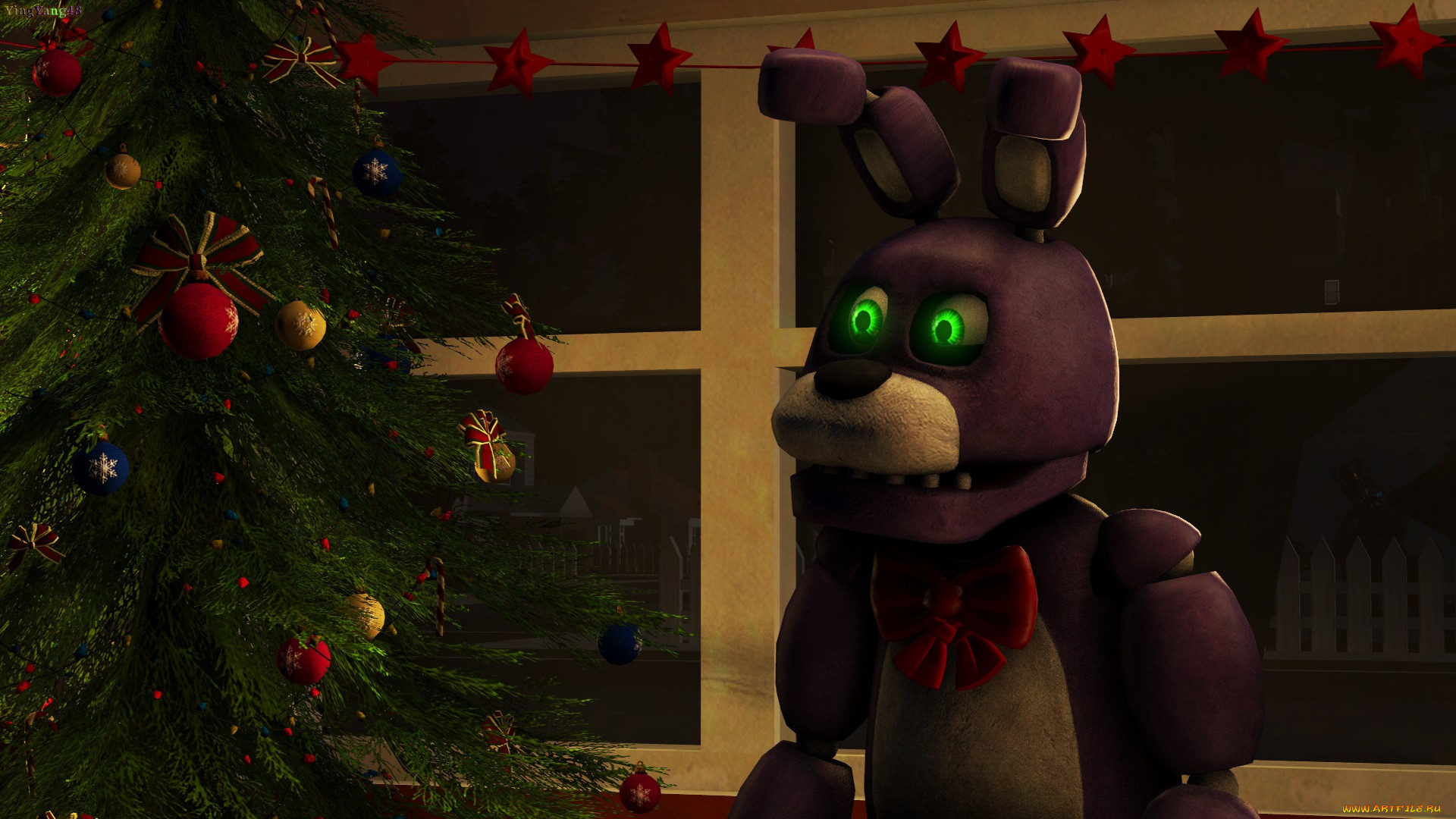 Five nights at freddy отзывы. 5 Ночей с Фредди. Новогодний Фредди. Новый Фредди. Five Nights at Freddy's новый год.